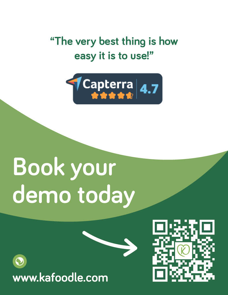 Kafoodle Educational Sales Sheet with Demo and Menu Links page 2