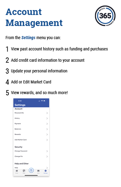 365Pay - Wing card - Account Management