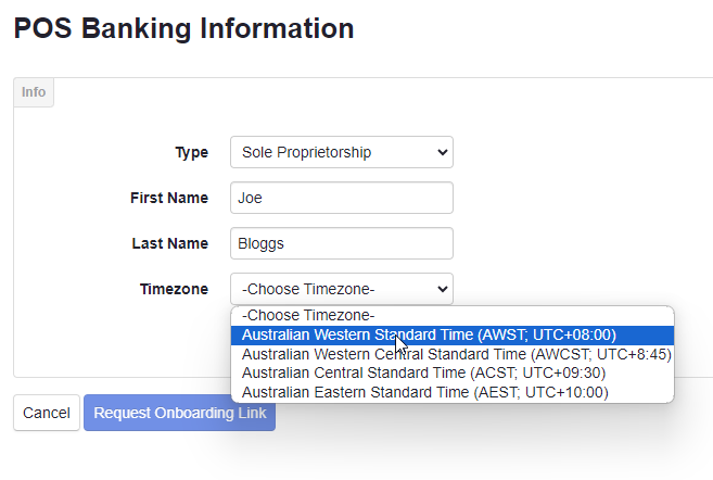 ADM - Admin - POS Bank Information - Sole Proprietorship selected.png