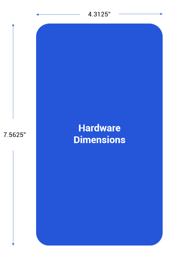 The hardware dimensions of the PicoCooler: 7.5625 inches tall by 4.3125 inches wide