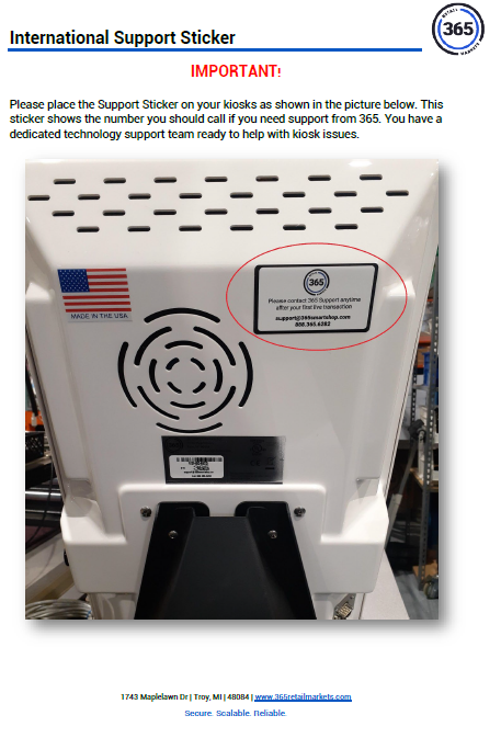 International Support Sticker