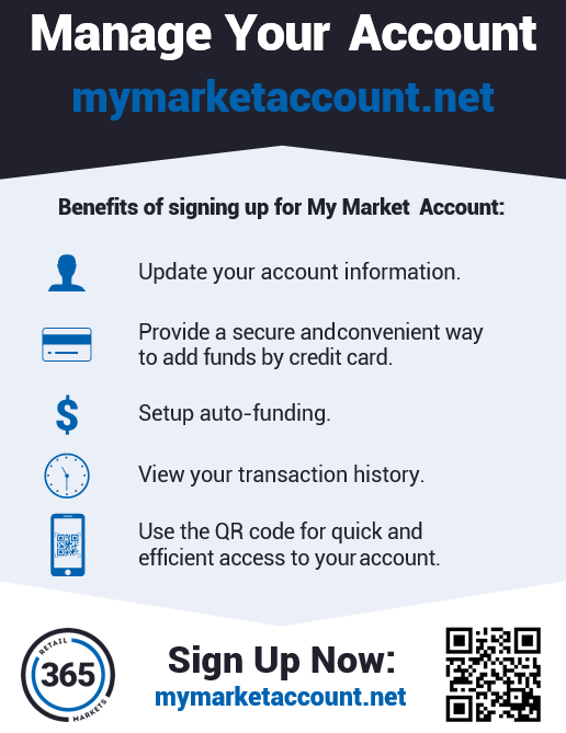 MyMarket Account.net - Manage Your Account Flyer