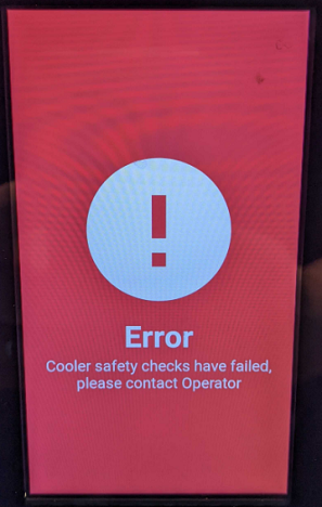 Pico - Error - Cooler safety checks have failed, please contact operator
