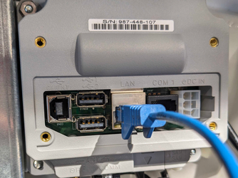A close up of a computer