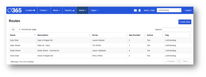 ADM - Routes List