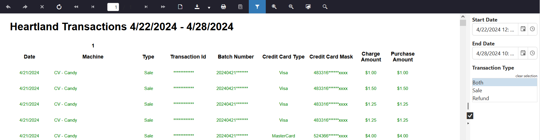 AVLIve - Reports - Heartland Transactions Report example.png
