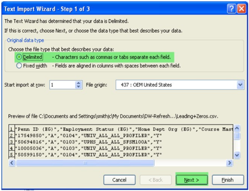 General  - Text Import Wizard csv file.png