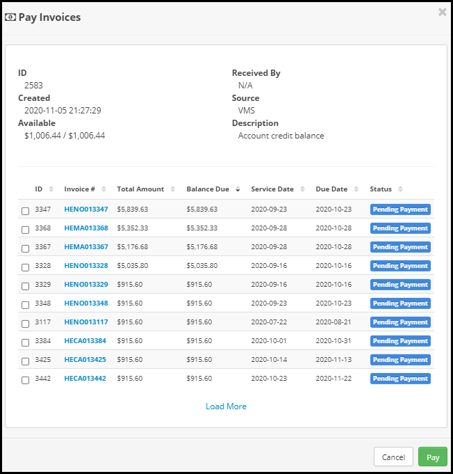 Parlevel - VMS OCS Pay Invoices Modal.png
