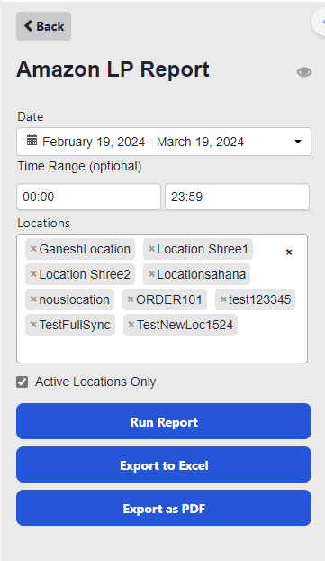 ADM - Reports - Amazon LP Report - settings.png