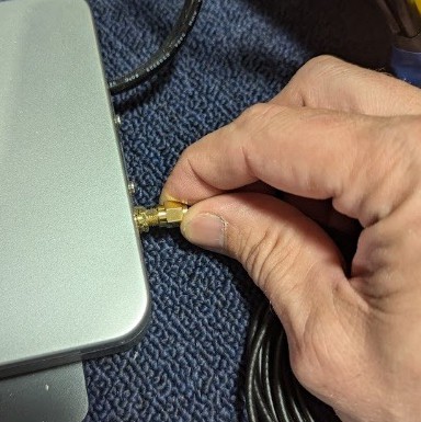 PicoCoffee - Cellular antenna being plugged into base.jpg