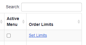 ADM - Order Limits - Set Limits