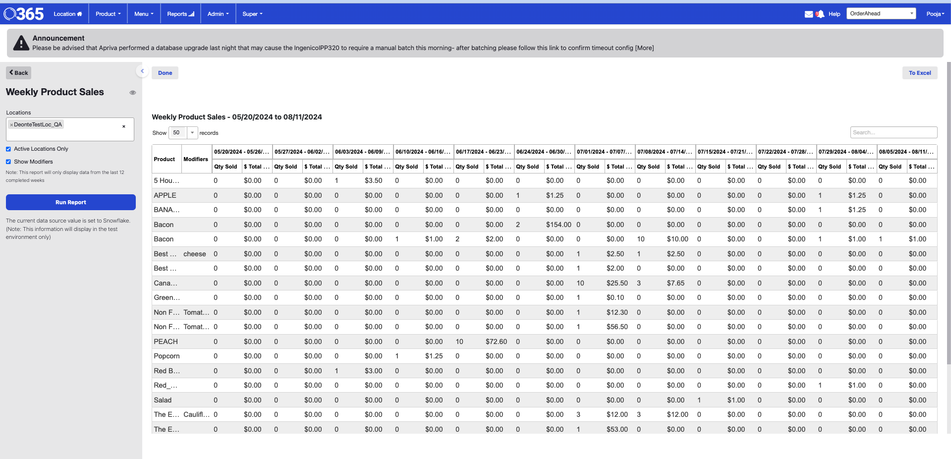 ADM - Reports - Weekly Product Sales Report - Without Modifiers example.png