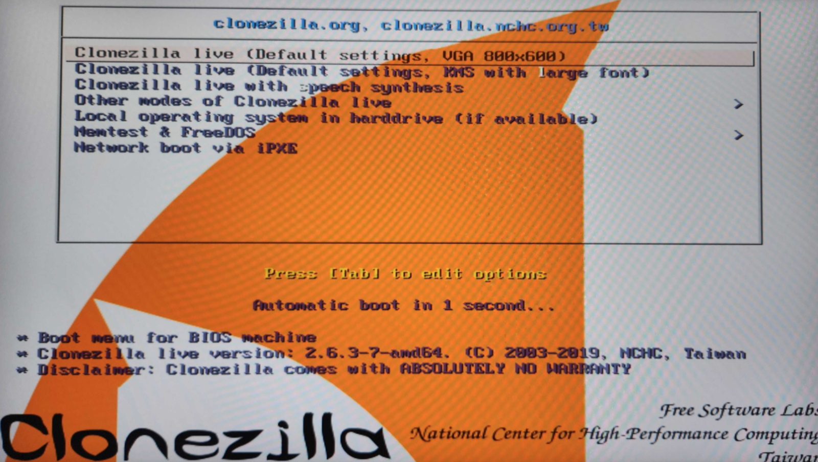 365 MM6 Kiosk Conversion Clonezilla