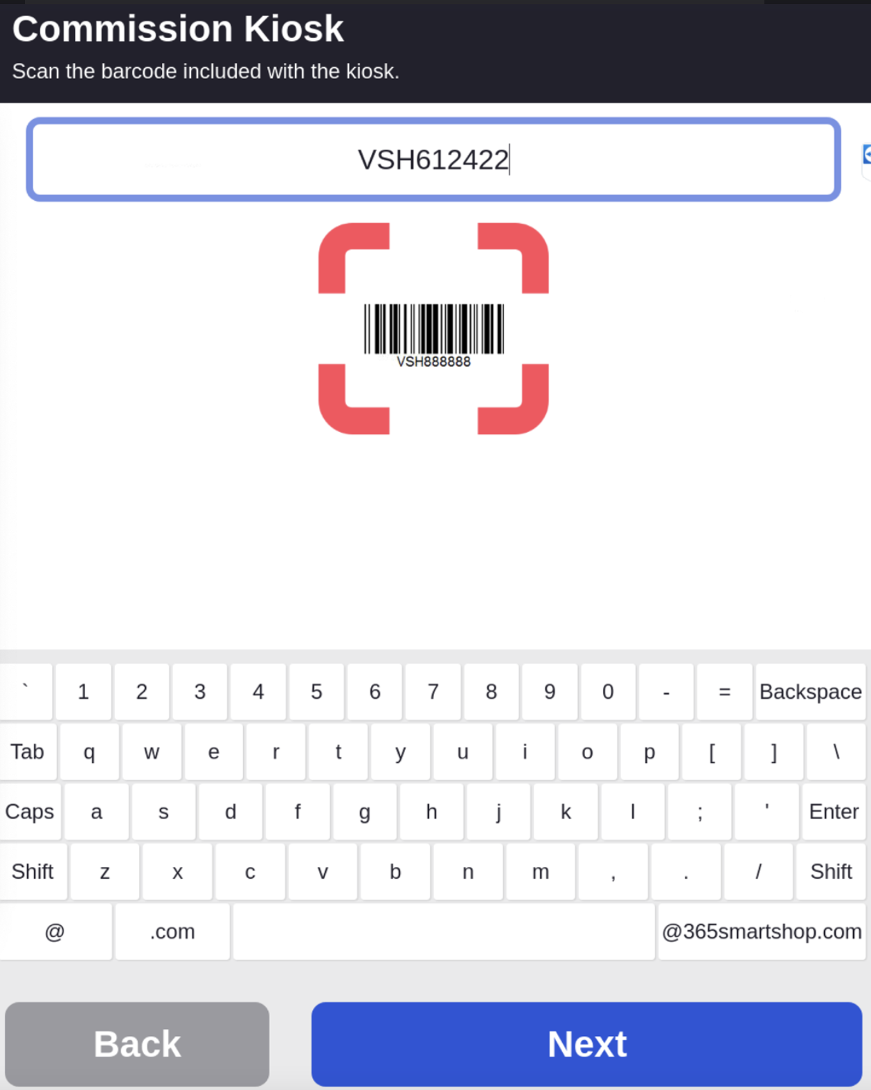 365 MM6 Kiosk Conversion Serial Number