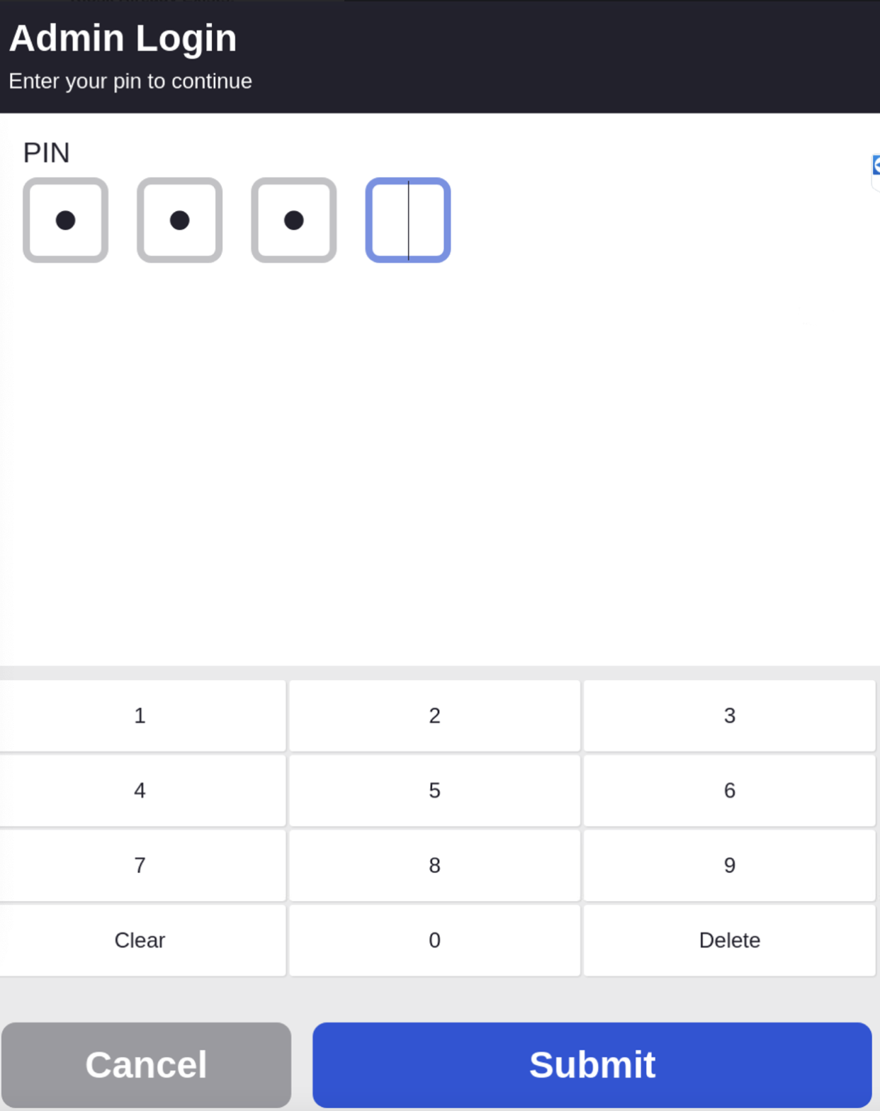 365 MM6 Kiosk Conversion PIN Entry