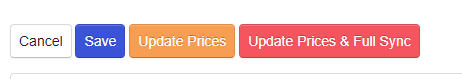ADM - Buttons - Cancel, Save, Update Prices, Update Prices & Full Sync
