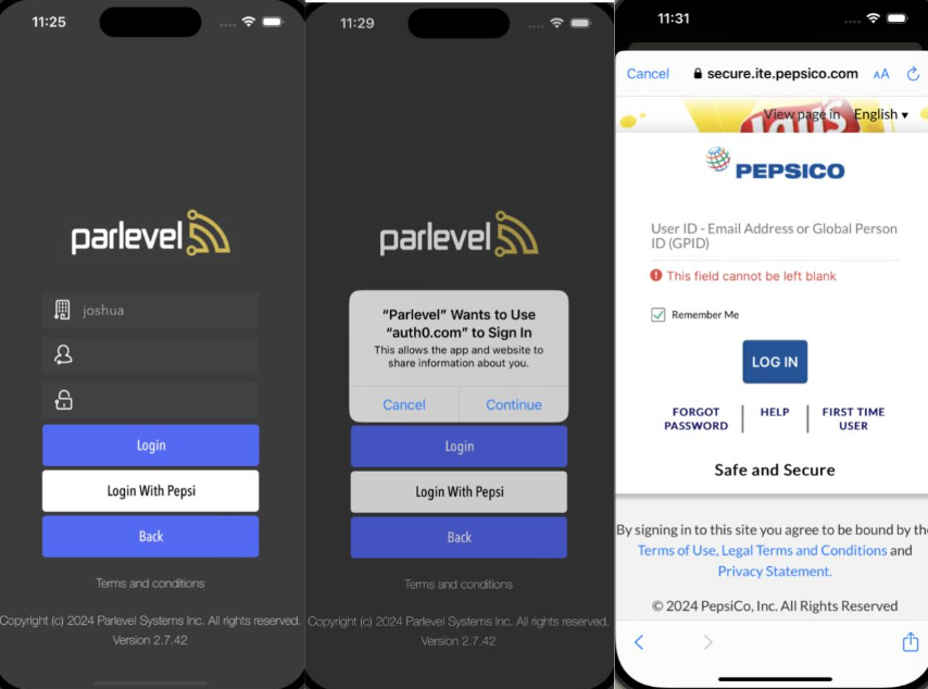 Parlevel - Pepsi SSO Stock App SSO.PNG