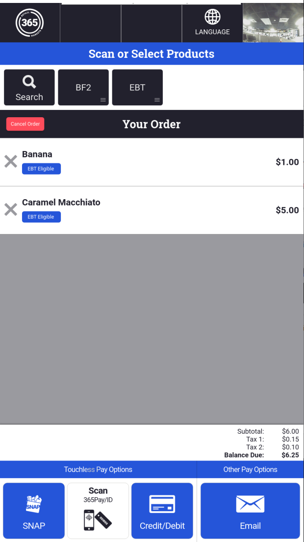 EBT - Cart Eligibile
