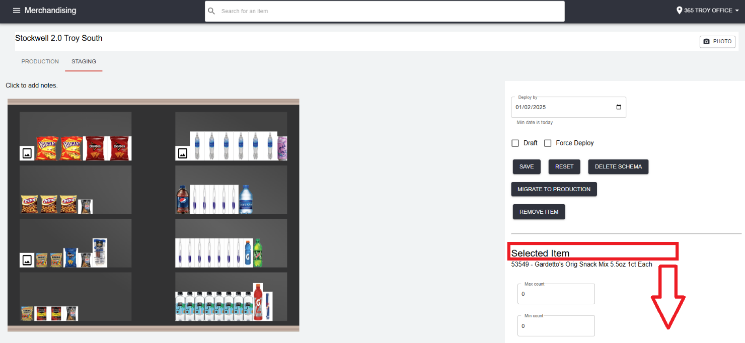 Stockwell - Web App - Schema Selected Item