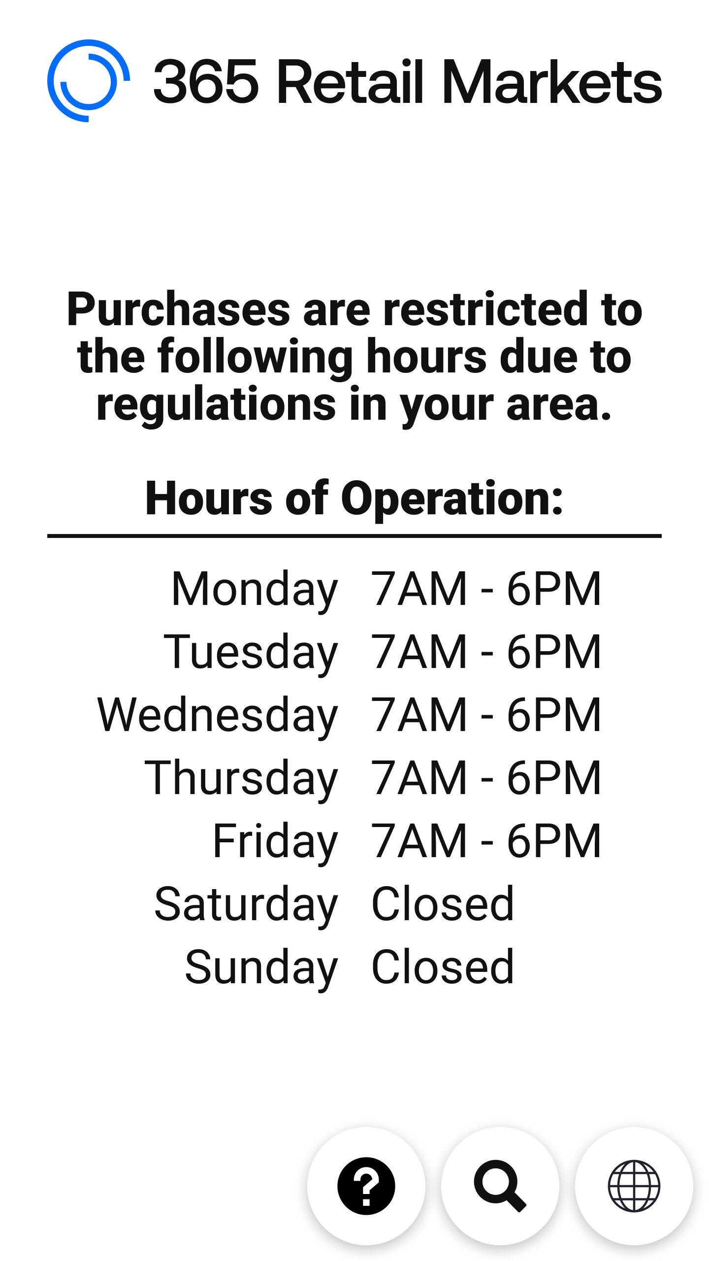 Hours of Operation - Device Side