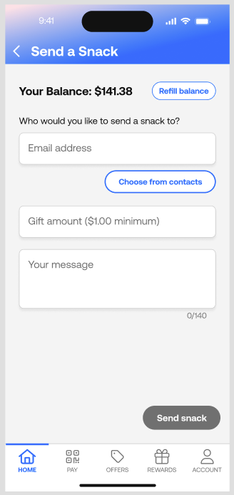 365Pay - Send a Snack Main