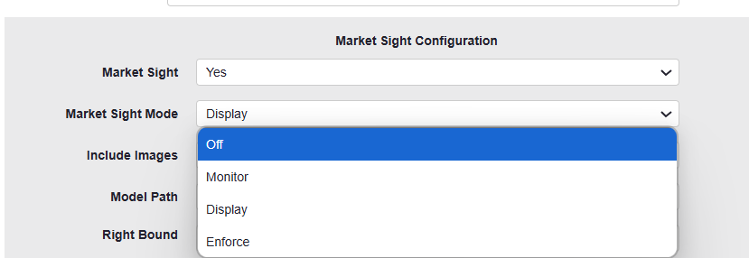 ADM - MarketSight Mode Options