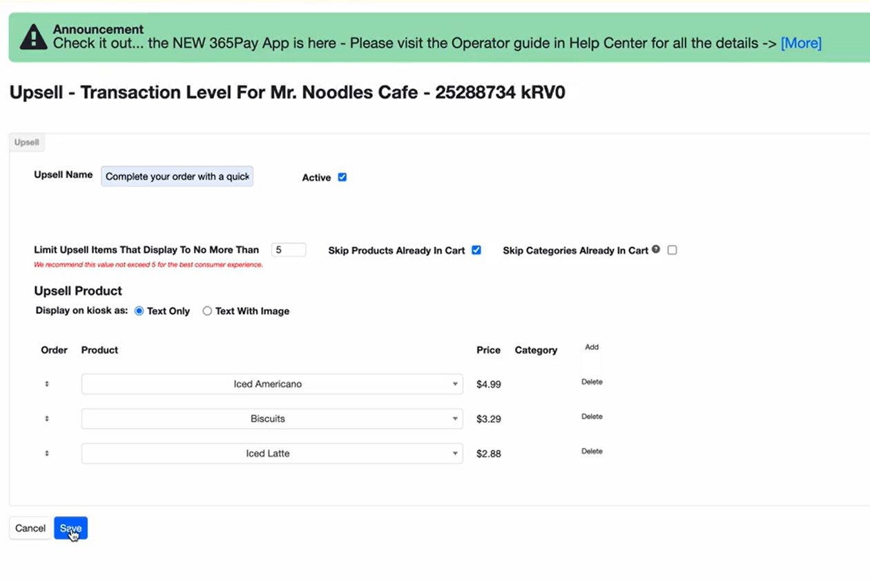 ADM Video Screenshot - Upsell Transaction Level For Sample Location - Save Button (image 2).png