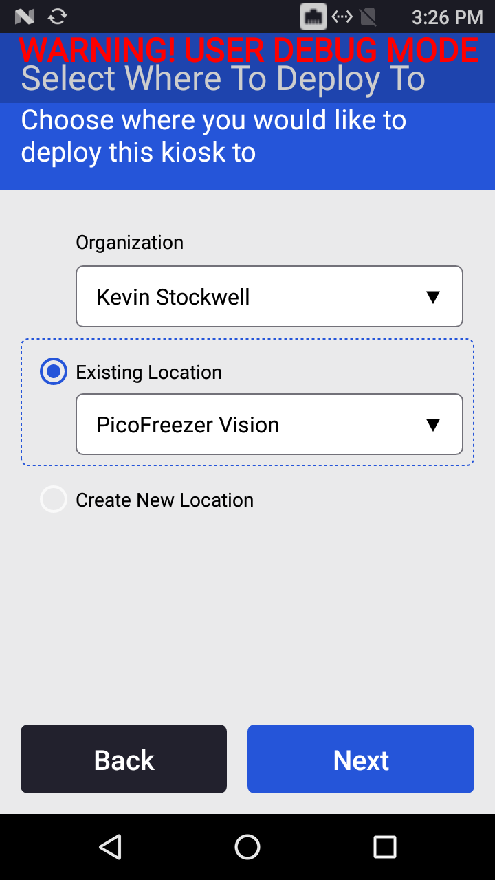 PicoFreezer Vision - Provisioning - Select the Org and Location the device will be deployed to..png