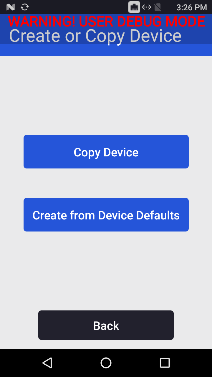 PicoFreezer Vision - Provisioning - Create from Device Defaults