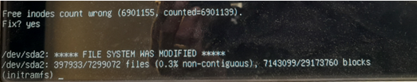 V5 - Unexpected Inconsistency File System Was Modified