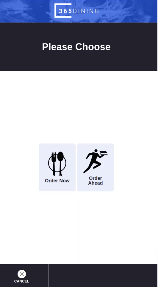 365Dining - OrderNow - Kiosk Home