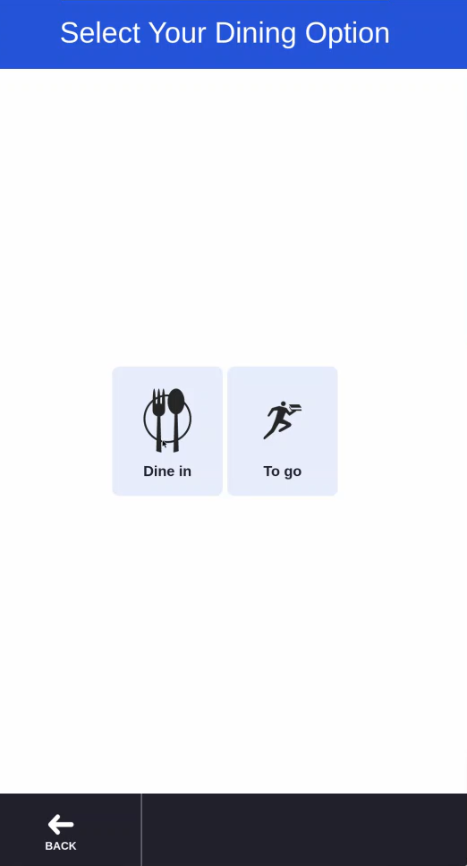 365Dining - Order Now - Kiosk Dining Preferences