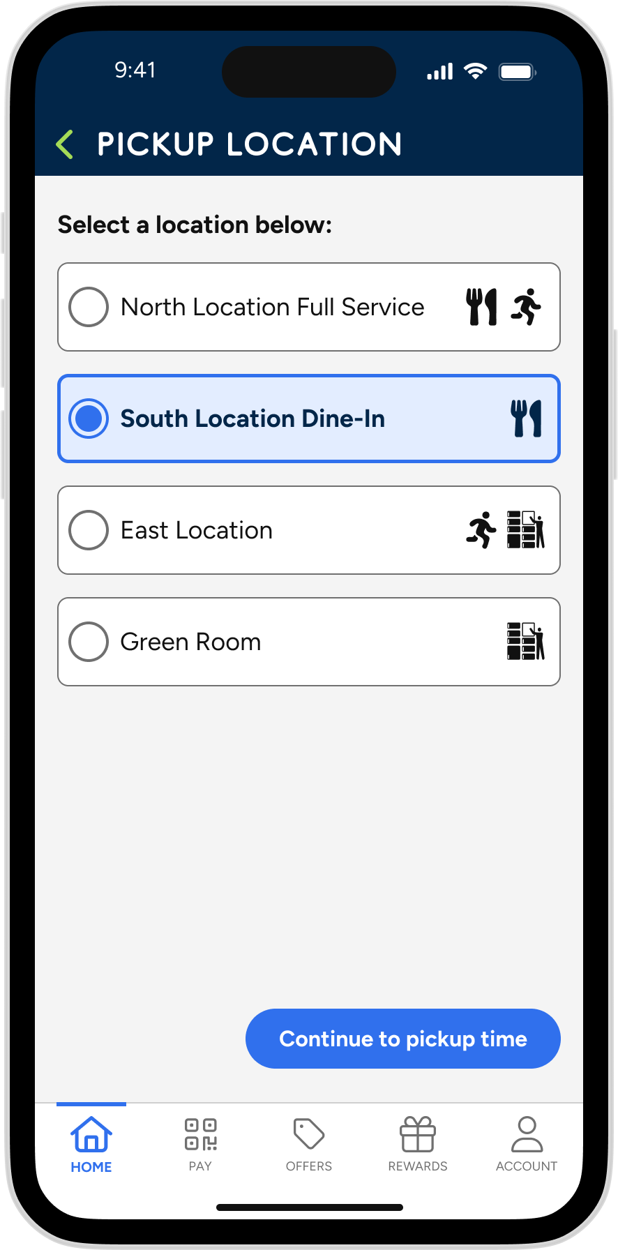 Refive - Order Now Location Select