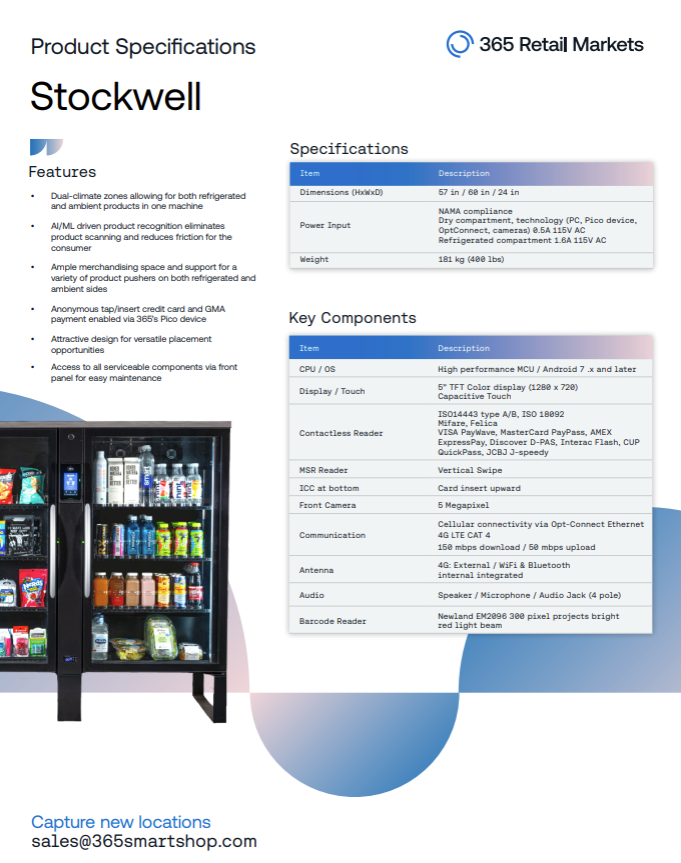 Stockwell - Spec Sheet
