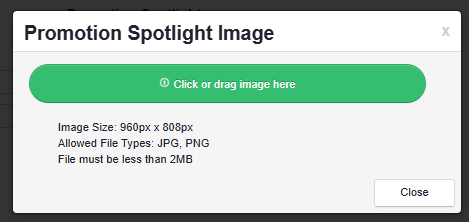 ADM - Promotion Spotlight Popup