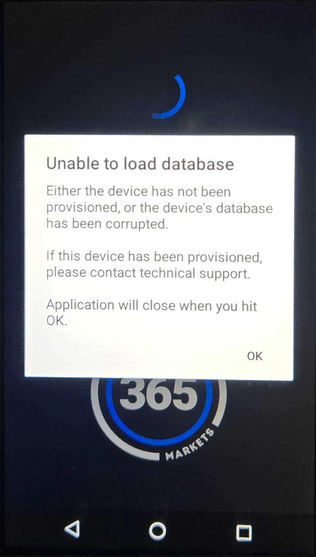 Pico - Unable to laod database.jpg