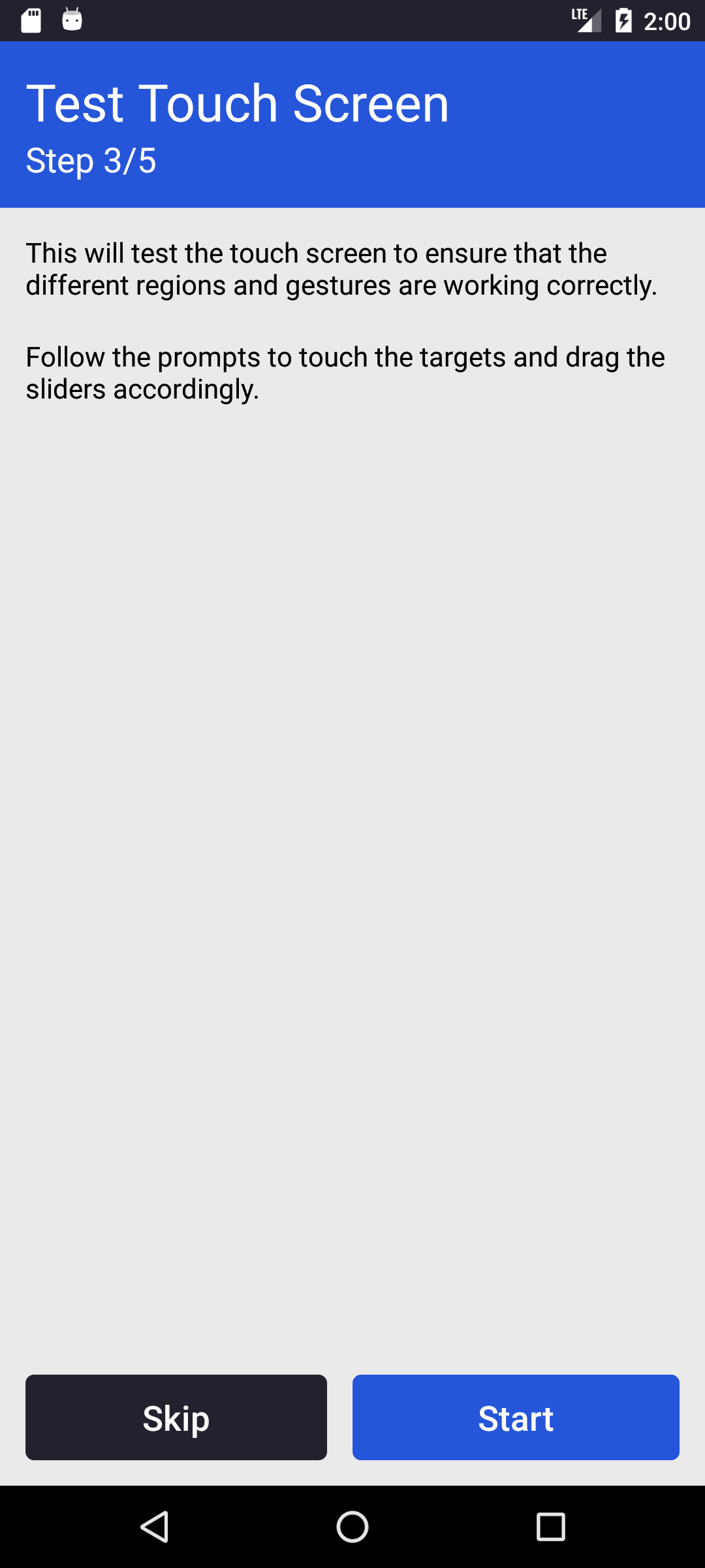 PicoPlatform - Self Provisioner - Test Touch Screen