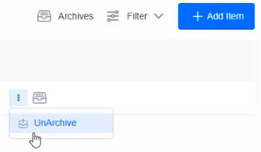 Spoonfed - Archived Items Page - Unarchive Selection.png