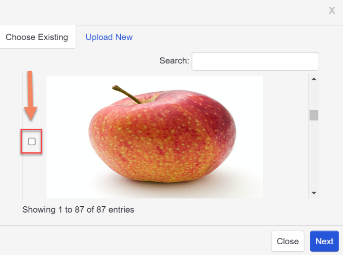 ADM - Receipt Commercial Choose Existing Image