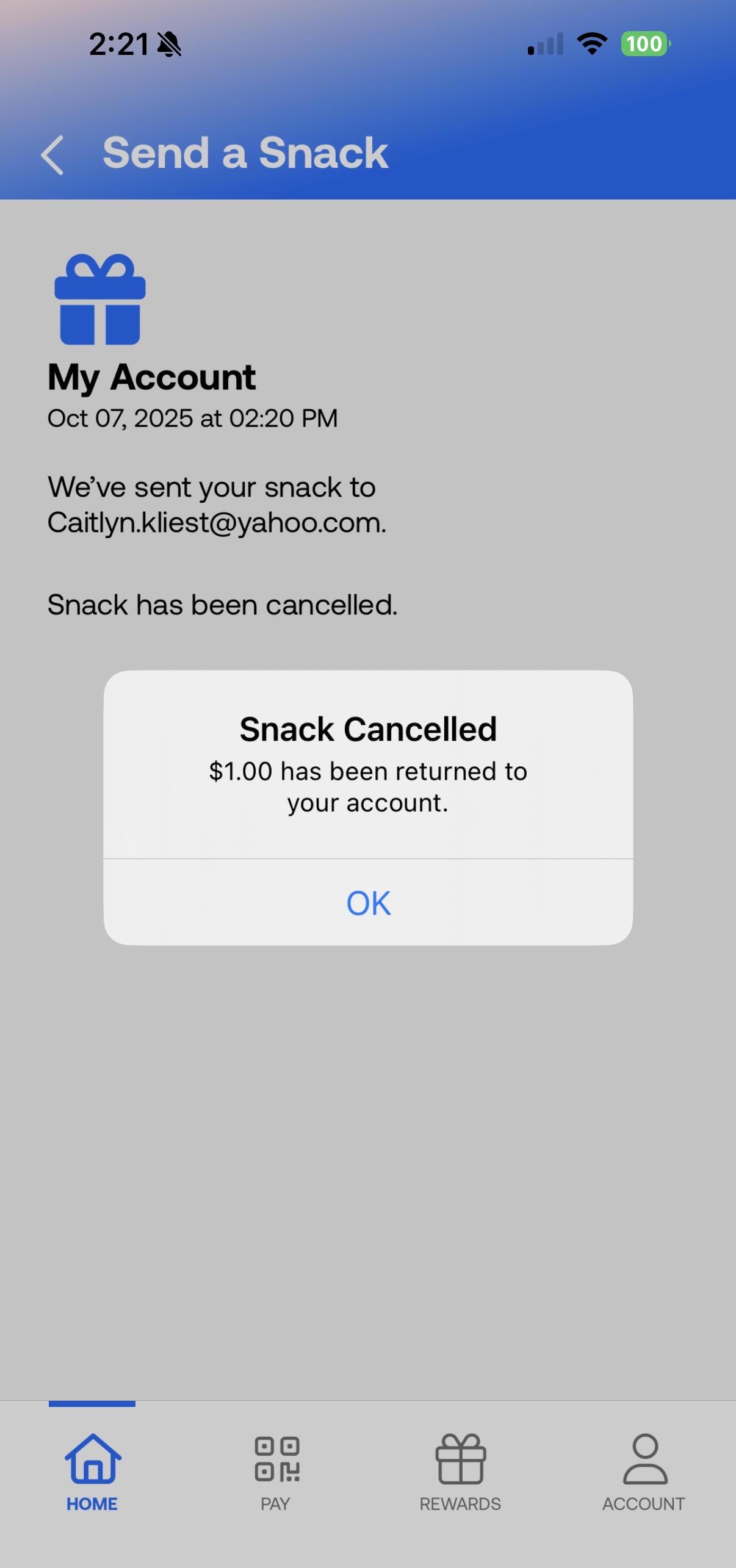 Send a Snack - Cancelling a Snack Gift - Image 3.jpg