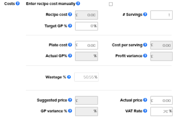 Kafoodle - Recepies Ingredients and Allergens Gross Profit Section.png