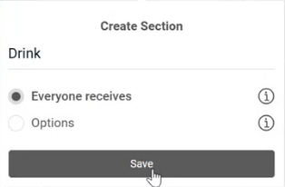 Kafoodle - How to Create a Meal Plan - Add New Section button - titled, selected, and save.png