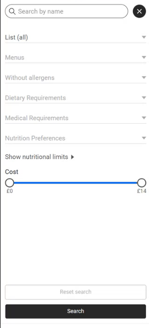 Kafoodle - How to Create a Meal Plan - Section Added - Search filters.png