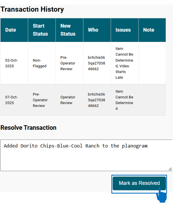 Stockwell Flagged Transactions - Transaction History popup with notes - added to planogram.png
