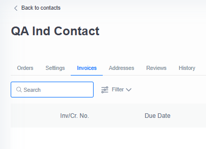 Spoonfed - Hybrid Independent Contact - Contact Invoice Tab