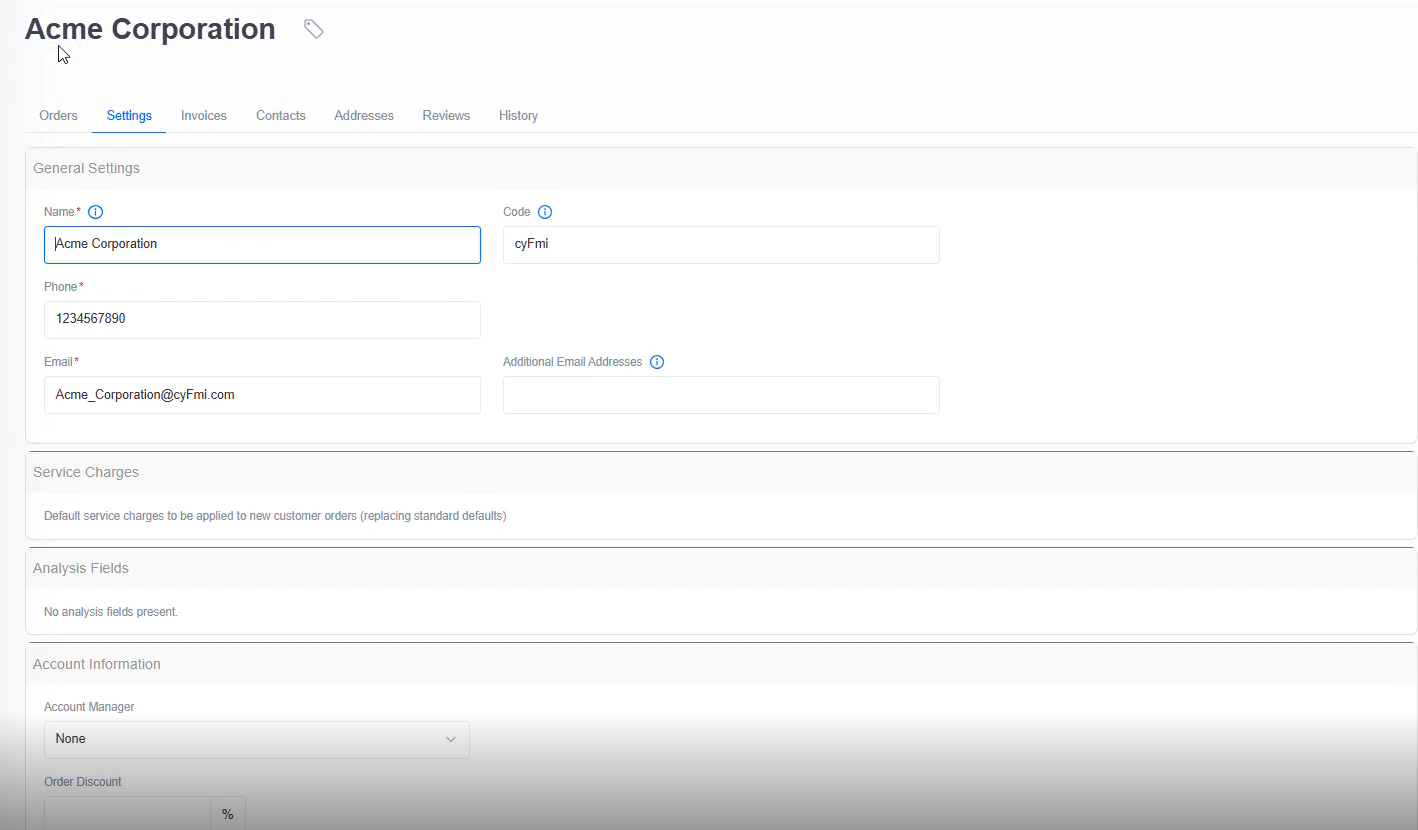 Spoonfed - Hierarchy Customer Module V2 - Organization Details Settings Tab