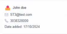 Spoonfed - Customer Module V2 - Contact Details Info Card
