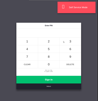 Dining - Enter Pin