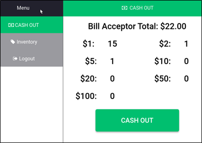 Dining - Cashout