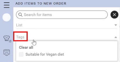 Kafoodle - Ordering Tab create new filter Recipes Tags.png